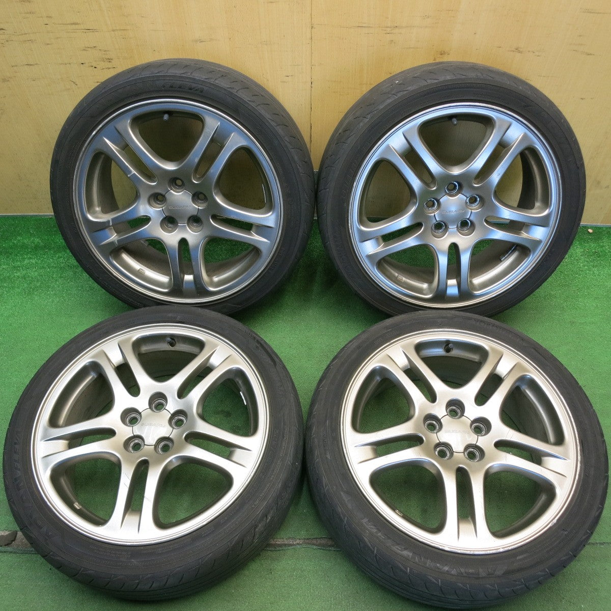 4本価格◎スバル レガシィ 純正 205/45R17 ヨコハマ アドバン FLEVA 17インチ PCD100/5H◎6071604HAノ