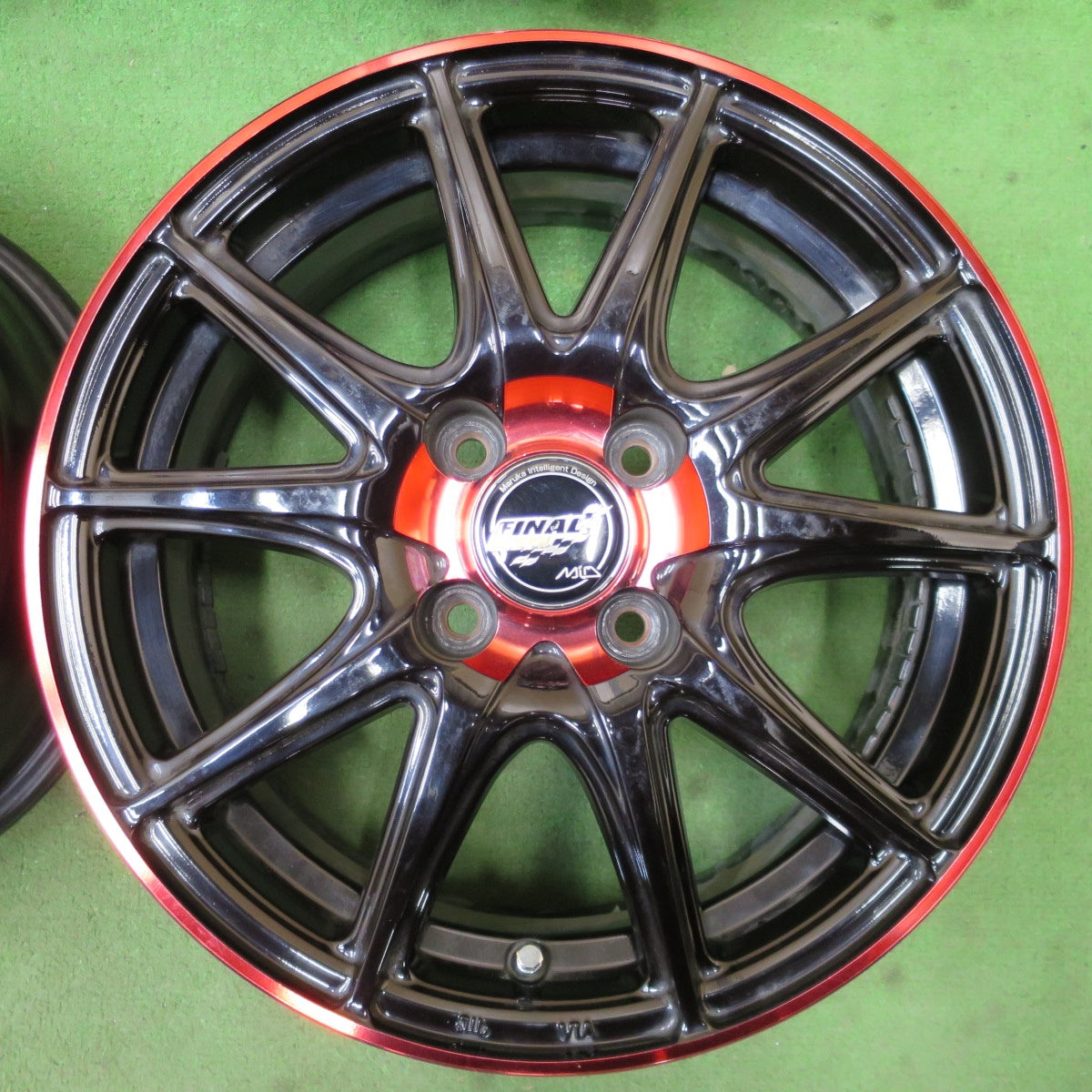 4本価格★FINAL SPEED MiD A-TECH 15インチ ホイール ファイナルスピード マルカ 15×5.5J PCD100/4H★6060904NGホ