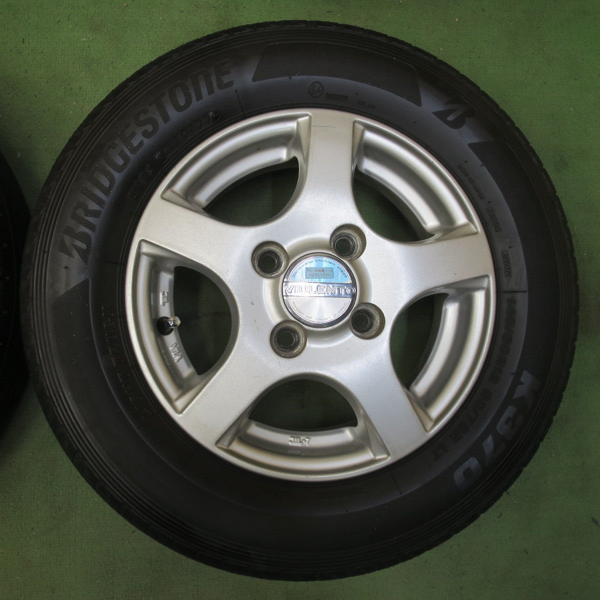 4本価格！22年★145/80R12 80/78N ブリヂストン K370 VIOLENTO ヴィオレント 12インチ PCD100/4H★6060608イノ