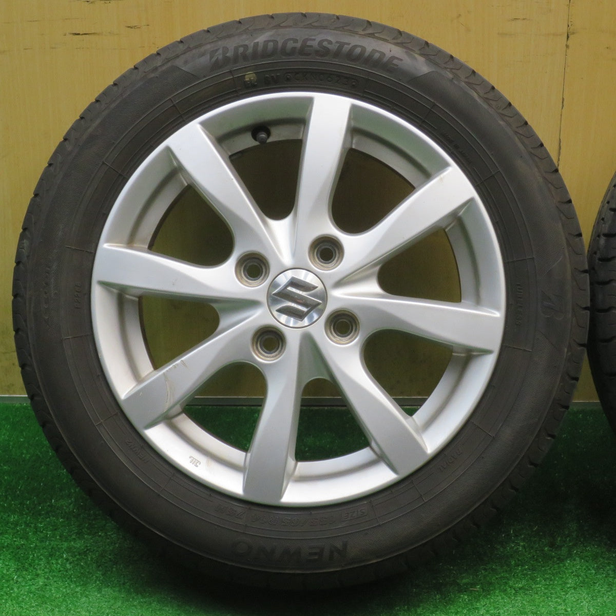 4本価格！23年★スズキ ワゴンR スペーシア アルト 等 純正 155/65R14 ブリヂストン NEWNO 14インチ PCD100/4H★5110106NJノ