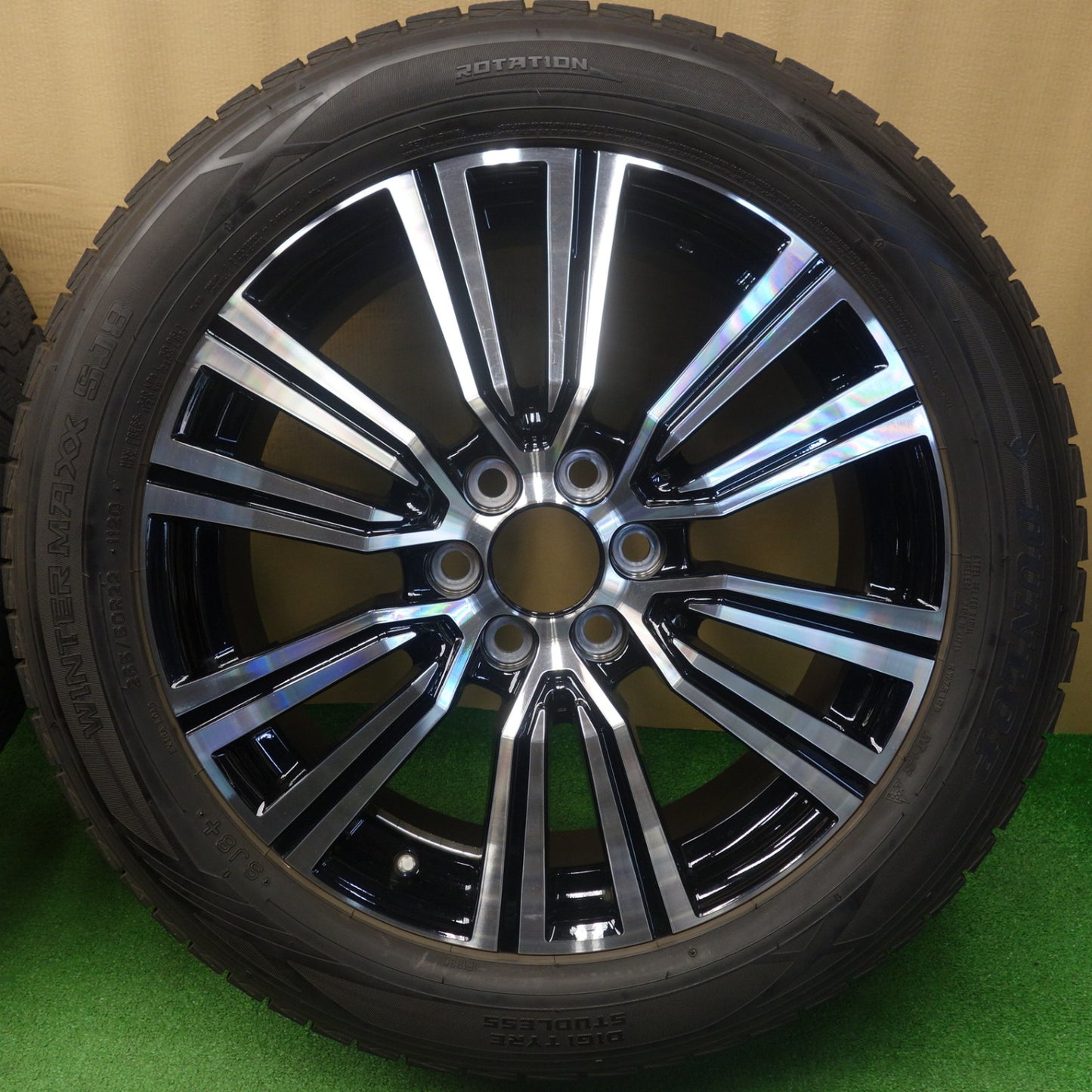 センサー付！バリ溝！22年！キレイ！9.5分★レクサス LX 純正 BBS TY035 265/50R22 スタッドレス ダンロップ ウインターマックス SJ8 22インチ PCD139.7/6H★6042901KTス