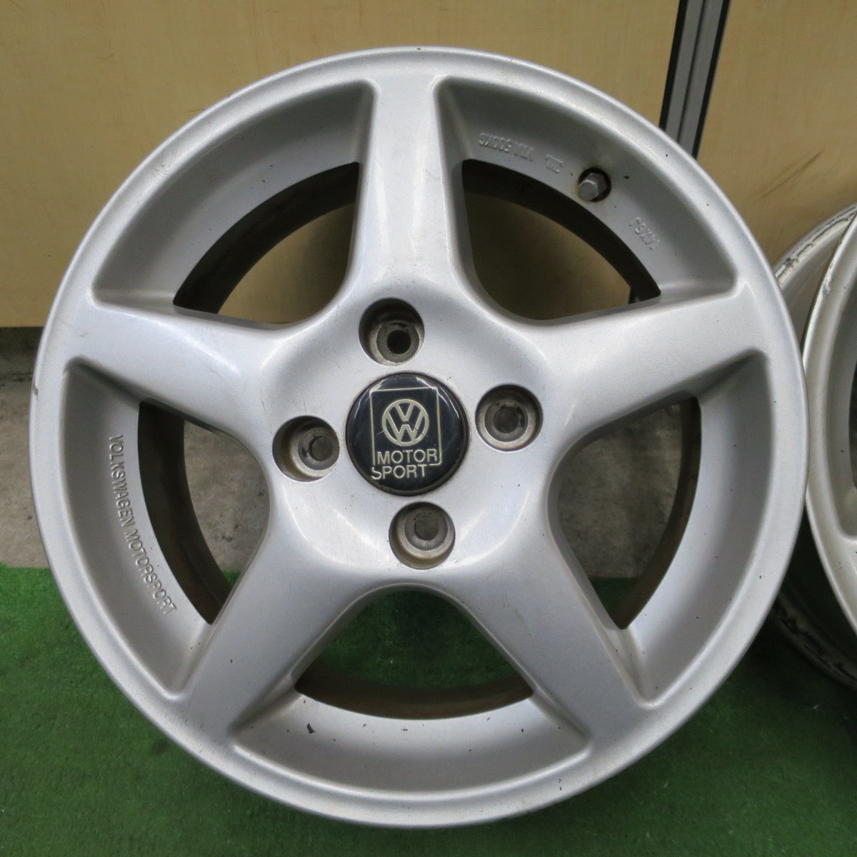 4本価格★旧車 フォルクス ワーゲン MOTOR SPORT 純正 14インチ ホイール モーター スポーツ 14×6J PCD100/4H★6032304NGホ