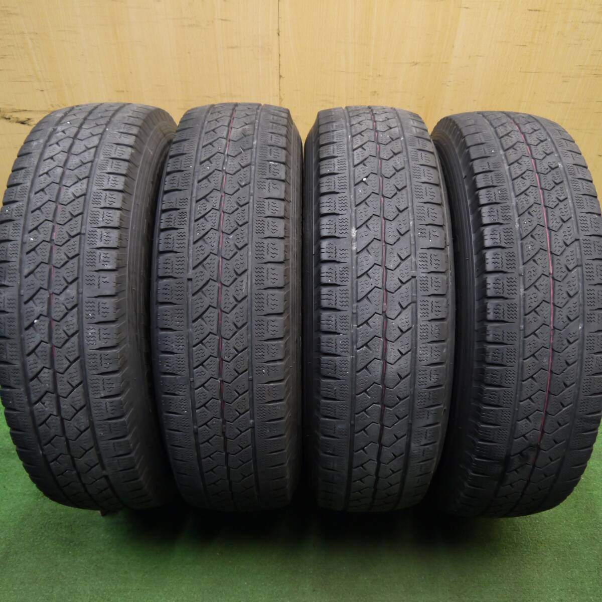 4本価格★トヨタ 200系 ハイエース 純正 スチール 195/80R15 107/105L スタッドレス ブリヂストン ブリザック VL1 15インチ PCD139.7/6H★5040409Hス