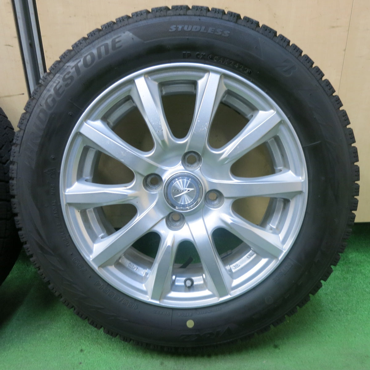 バリ溝！23年！9分★スタッドレス 165/65R14 ブリヂストン ブリザック VRX2 JOKER ジョーカー 14インチ ソリオ ハスラー 等 PCD100/4H★5102201SKス