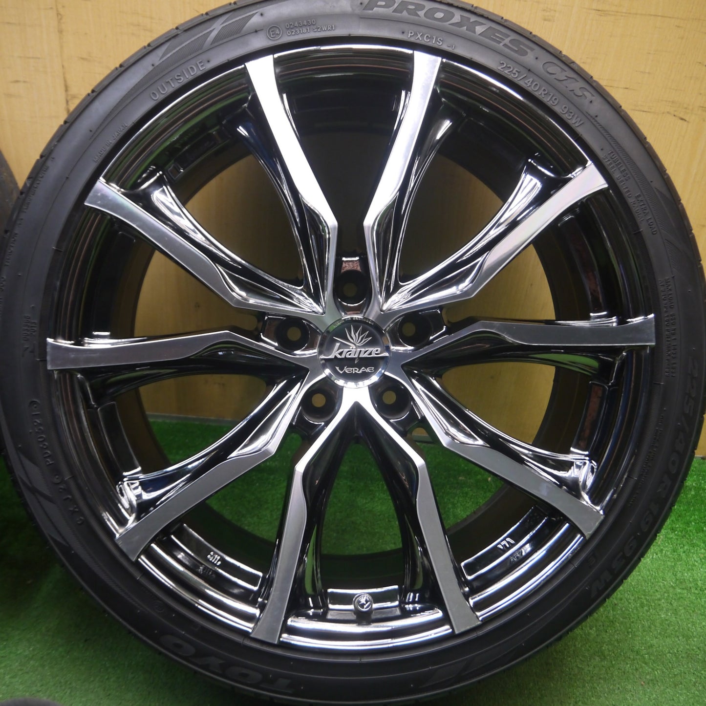 [送料無料] 4本価格！21年★Kranze VERAE 225/40R19 トーヨー プロクセス C1S クレンツェ ヴェラーエ 19インチ PCD114.3/5H★5022605Hノ