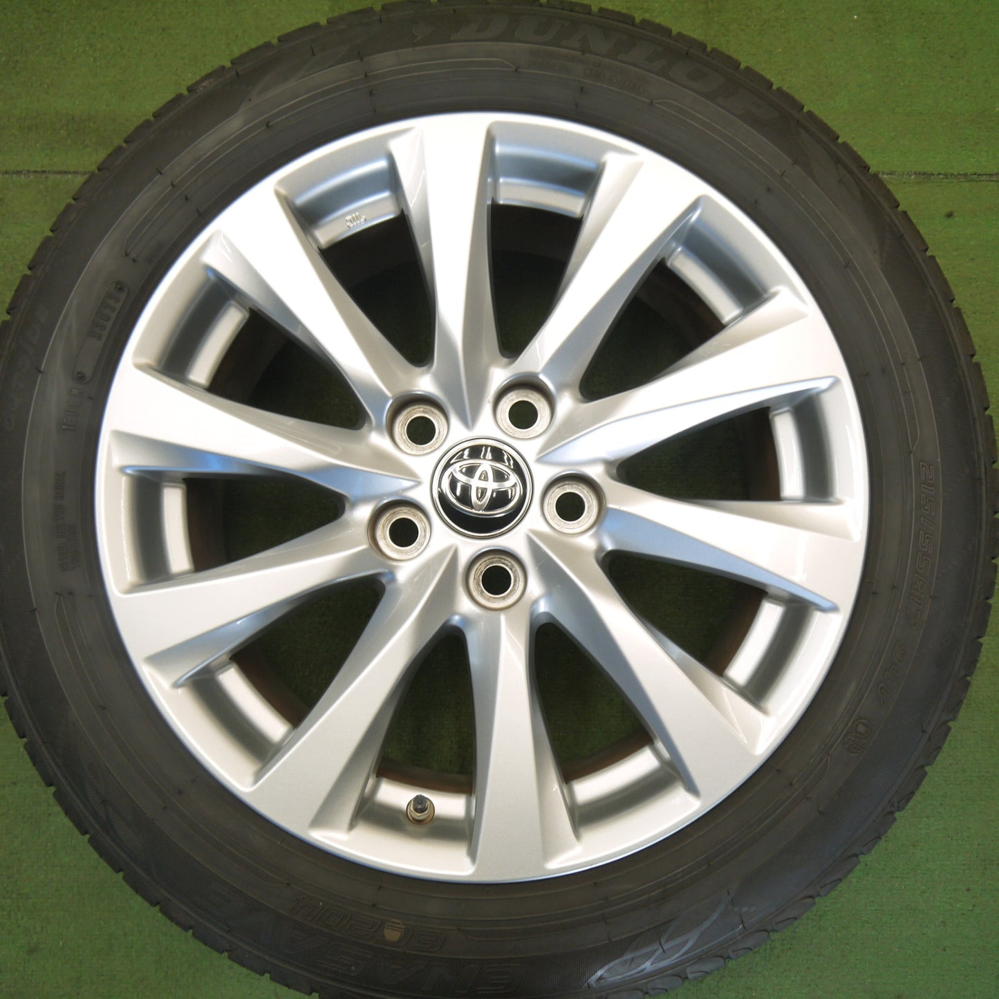 バリ溝！23年！キレイ！9.5分◎トヨタ 70系 カムリ 純正 215/55R17 ダンロップ エナセーブ EC204 17インチ PCD114.3/5H◎6061604Hノ