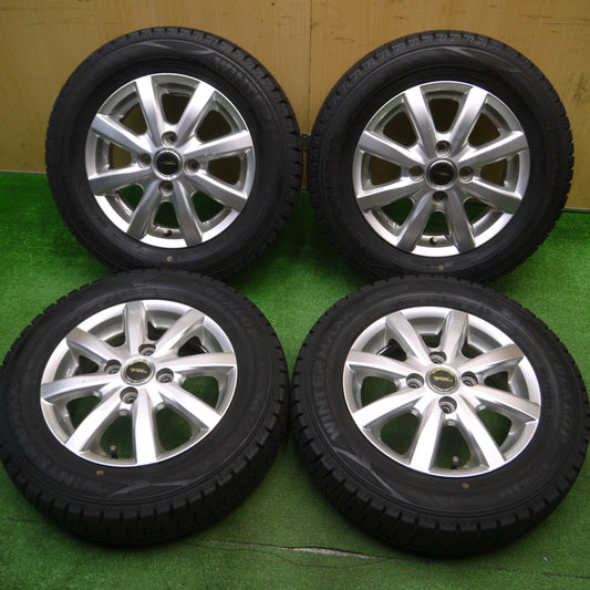 [送料無料] バリ溝！21年！9.5分以上★スタッドレス 155/70R13 ダンロップ ウインターマックス WM02 TOPRUN トップラン 13インチ PCD100/4H★4121705Hス