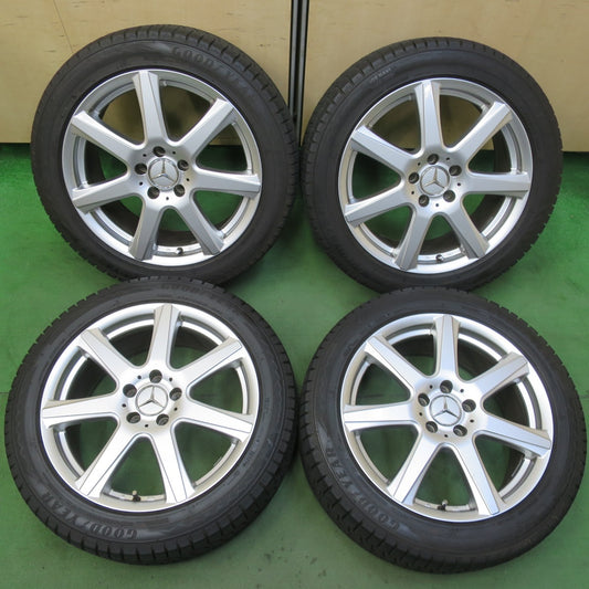 バリ溝！21年！9.5分★ベンツ 等 245/45R18 スタッドレス グッドイヤー アイスナビ8 社外 アルミ 18インチ PCD112/5H★5090613イス