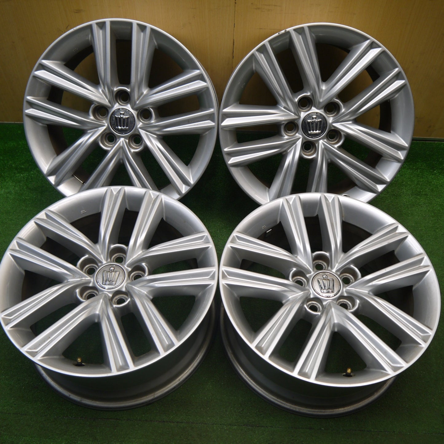 4本価格★トヨタ 210系 クラウン アスリート 純正 ホイール 17インチ 17×7.5J PCD114.3/5H★6010702Hホ