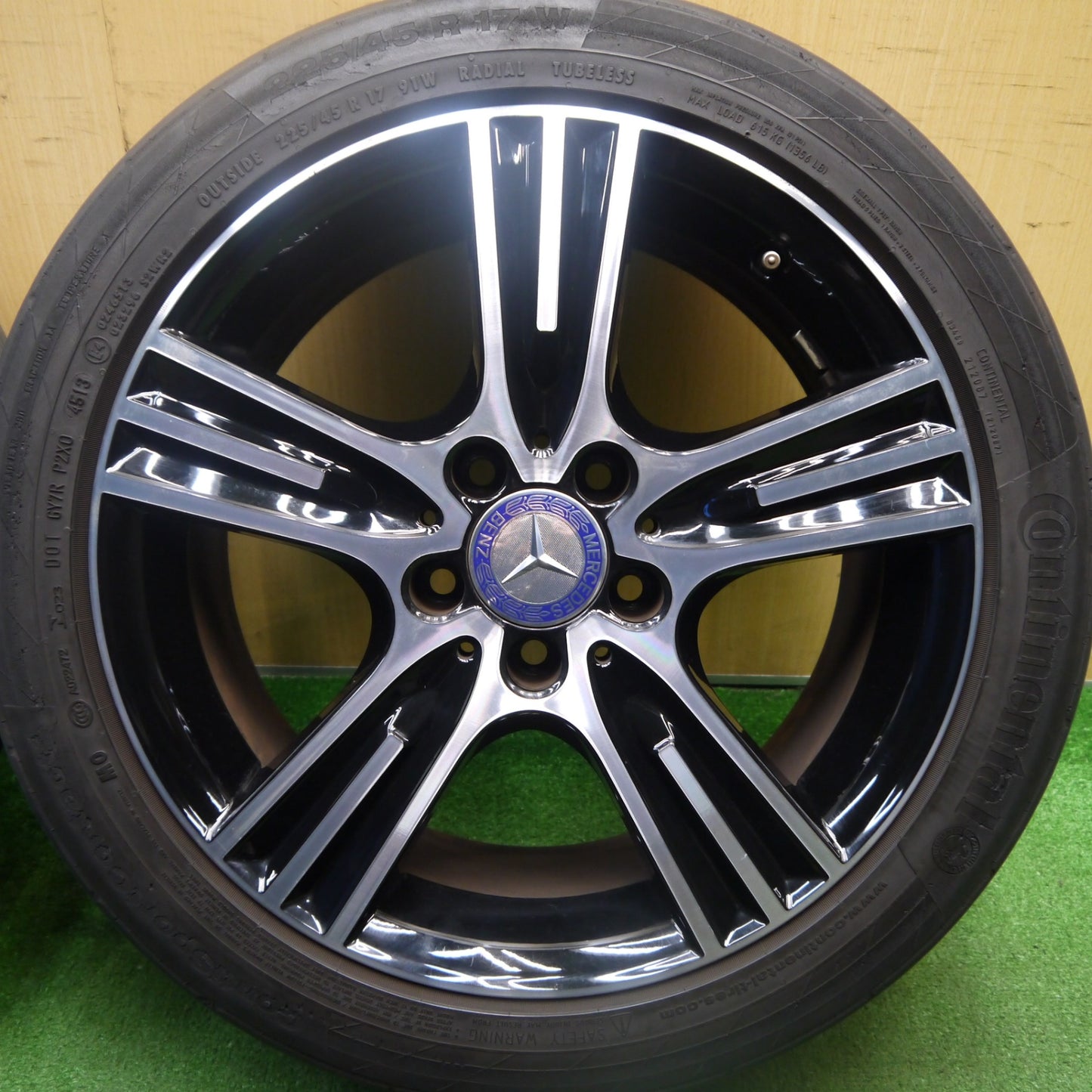 [送料無料] キレイ★ベンツ Cクラス W204 純正 225/45R17 コンチネンタル コンチスポーツ コンタクト5 17インチ PCD112/5H★5032412Hノ