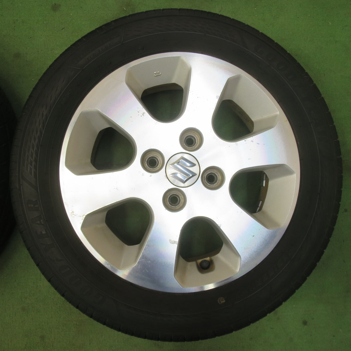 バリ溝！22年！9分★スズキ ワゴンR 純正 165/65R14 グッドイヤー EfficientGrip ECO EG02 14インチ PCD100/4H★6022807イノ