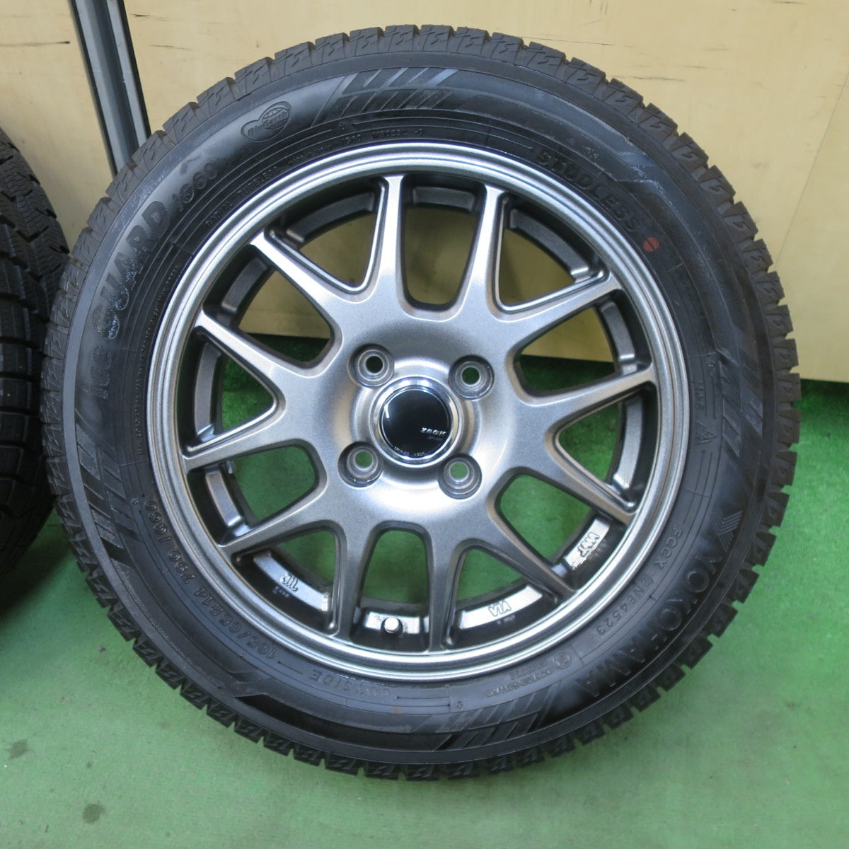 バリ溝！23年！キレイ！9.5分以上★スタッドレス 165/65R14 ヨコハマ アイスガード iG60 ZACK JP-205 MONZA ザック モンツァ 14インチ ソリオ ハスラー 等 PCD100/4H★5122604TTス