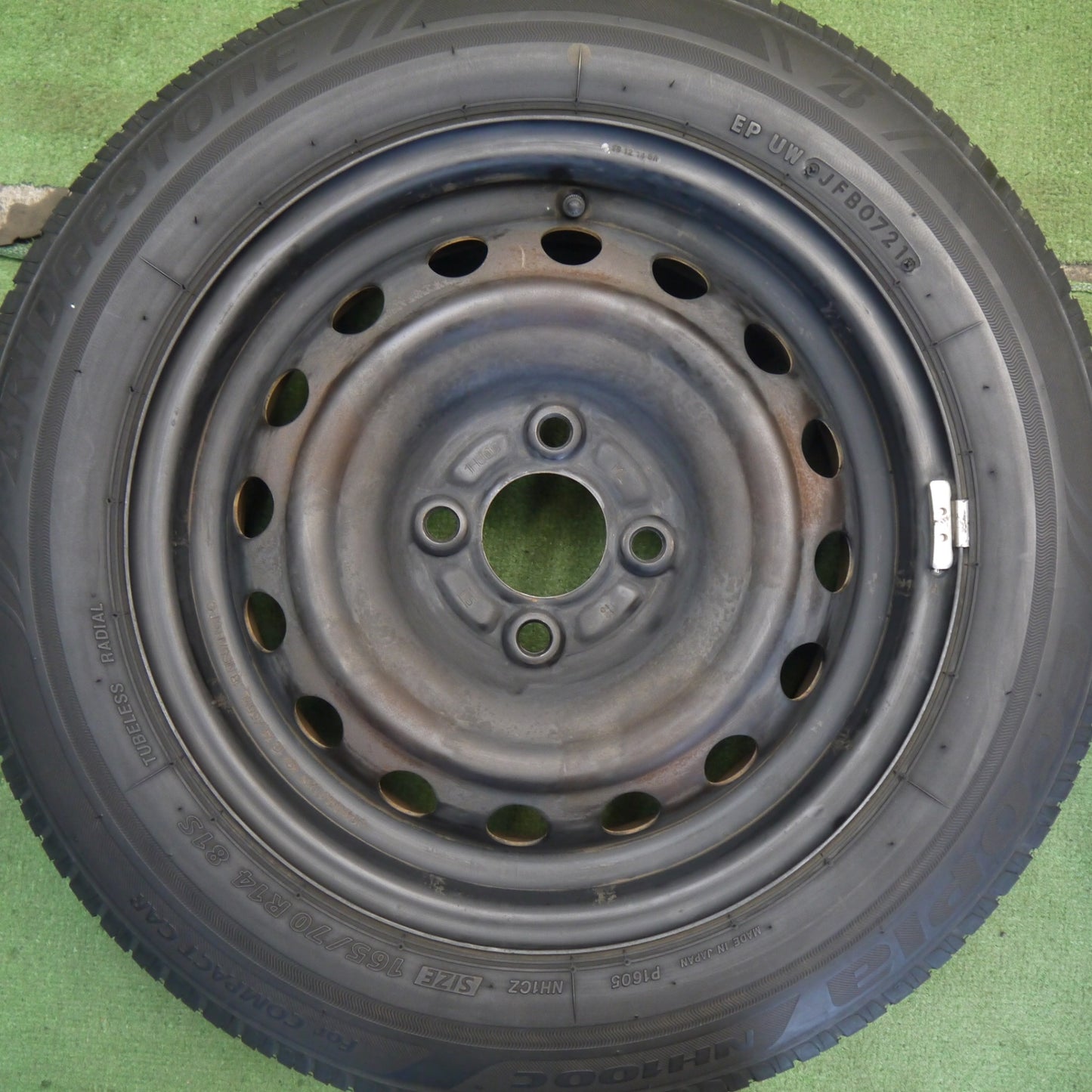 4本価格◎165/70R14 ブリヂストン エコピア NH100C スチール ホイール 14インチ PCD100/4H◎6071507Hノ