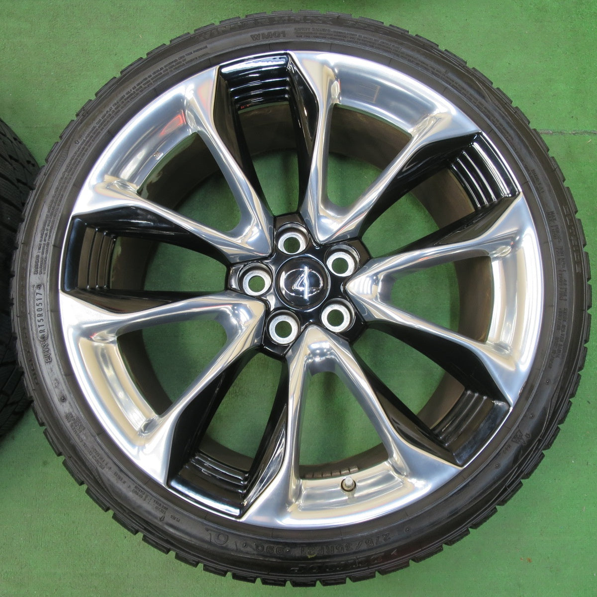 [送料無料] センサー付！バリ溝！21年！キレイ！9.5分以上★レクサス LC 純正 245/40R21 275/35R21 スタッドレス ダンロップ ウインターマックス WM01 DSST PCD120/5H★4121401イス