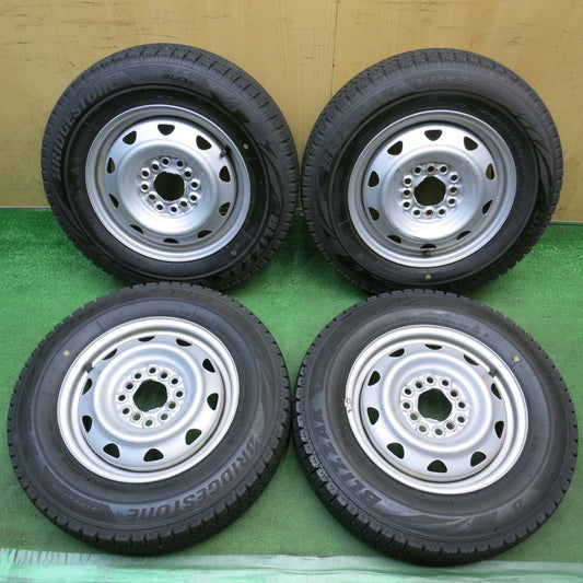 バリ溝！23年！9.5分◎スタッドレス 145/80R13 ブリヂストン ブリザック VRX2 スチール ホイール 13インチ PCD100 110 114.3/4H マルチ◎6092708HAス