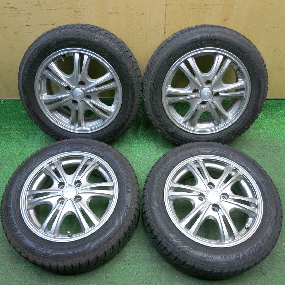 バリ溝！9分★スタッドレス 185/60R15 ヨコハマ アイスガード iG60 STRANGER ストレンジャー 15インチ PCD100/4H★6031401HAス