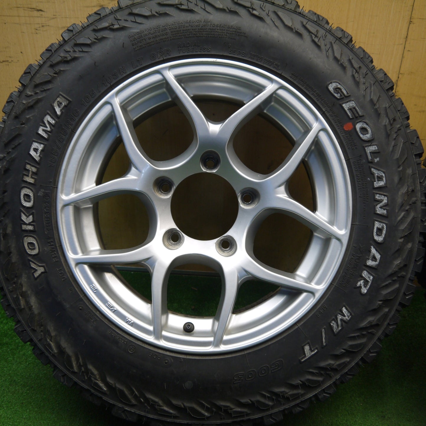 4本価格★185/85R16 105/103N 8PR ヨコハマ ジオランダー M/T G003 社外 アルミ ホイール 16インチ PCD139.7/5H★6040301Hノ