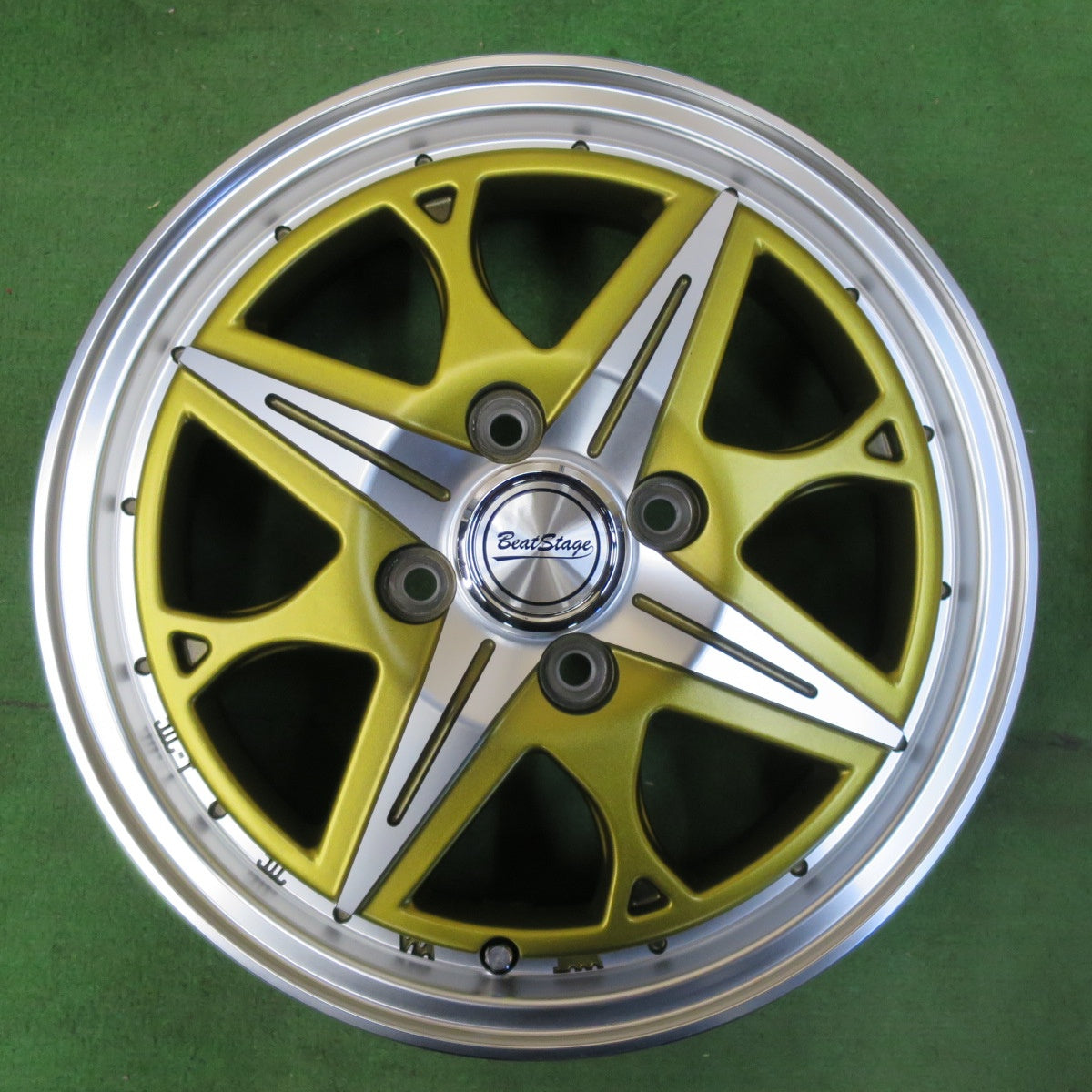 [送料無料] キレイ★BeatStage NS-C ビートステージ ホイール 14インチ 14×4.5J PCD100/4H★4102504イホ