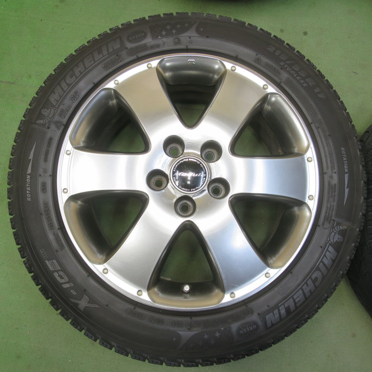4本価格★ホンダ ヴェゼル 等 純正 Modulo ENKEI 215/55R17 スタッドレス ミシュラン X-ICE XI3 モデューロ エンケイ 17インチ PCD114.3/5H★6042808イス