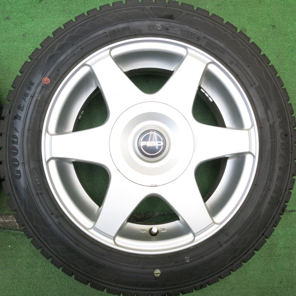 バリ溝！21年！ほぼ10分★スタッドレス 165/65R14 グッドイヤー アイスナビ8 FEID 14インチ PCD100 114.3/4H マルチ★5052506HAス