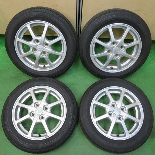 *送料無料* バリ溝!22年!9分★スバル LA300F プレオ プラス 純正 155/65R14 ダンロップ EC202 14インチ PCD100/4H★4071202イノ