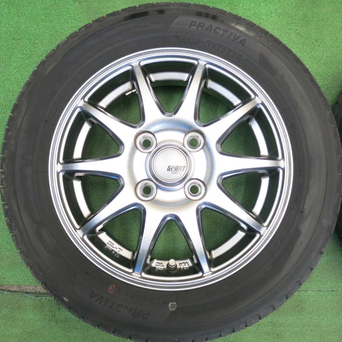 バリ溝！25年！9.5分以上★155/65R13 プラクティバ ヨコハマ SPORT ABELIA スポルト アベリア 13インチ PCD100/4H★6041905HAノ