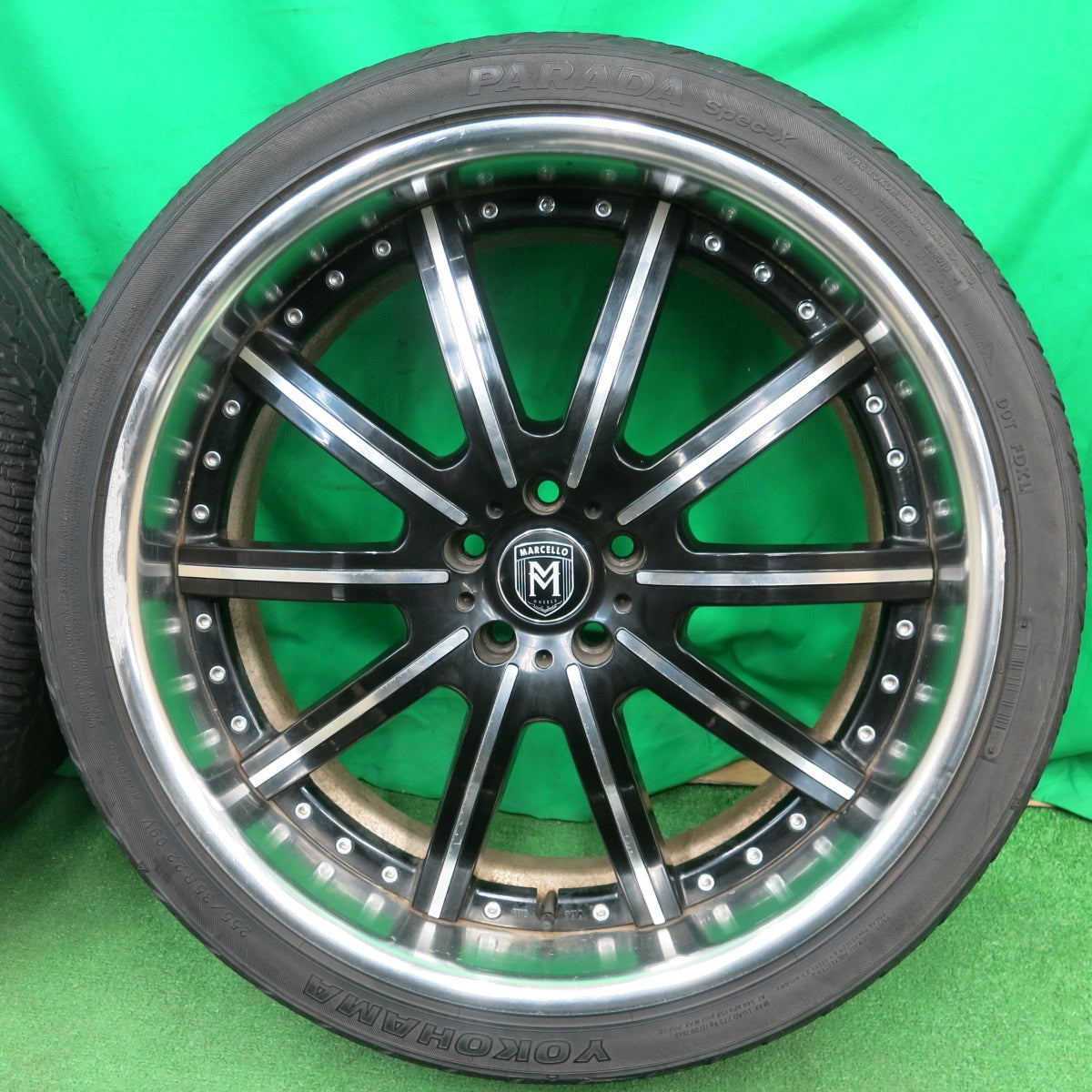 *送料無料* 4本価格★MARCELLO MT-07 255/35R22 ヨコハマ PARADA Spec-X マルセロ 22インチ PCD114.3/5H★4050606ナノ