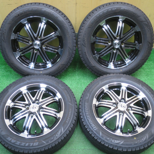 バリ溝！22年！キレイ！9分★スタッドレス 165/65R14 ブリヂストン ブリザック VRX3 Kashina V1 カシーナ 14インチ ハスラー ソリオ 等 PCD100/4H★5110407NJス