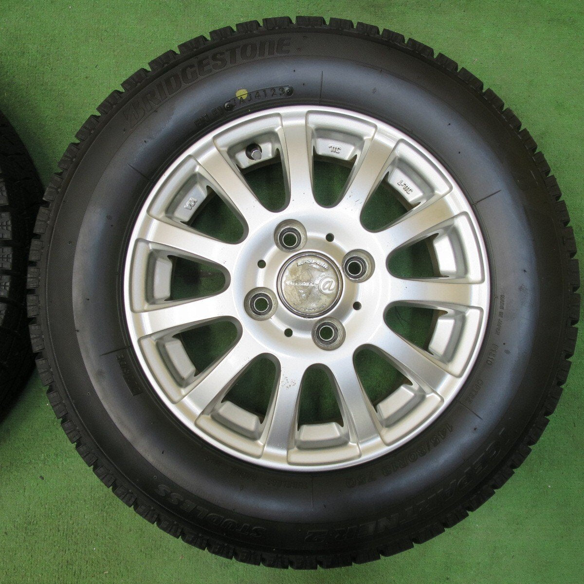 バリ溝！23年！ほぼ10分★スタッドレス 145/80R13 ブリヂストン アイスパートナー2 Tirado＠ La-Strada 阿部商会 ティラード 13インチ PCD100/4H★5012506イス