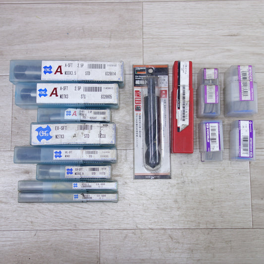 [送料無料] 14点まとめ売り！未使用◆日東工器 OSG トラスコ中山 ジェットブローチ ドリル タップ スパイラルタップ  EX-GDR EX-SFT A-SFT M27X3 M24X3 M22X2.5 等◆