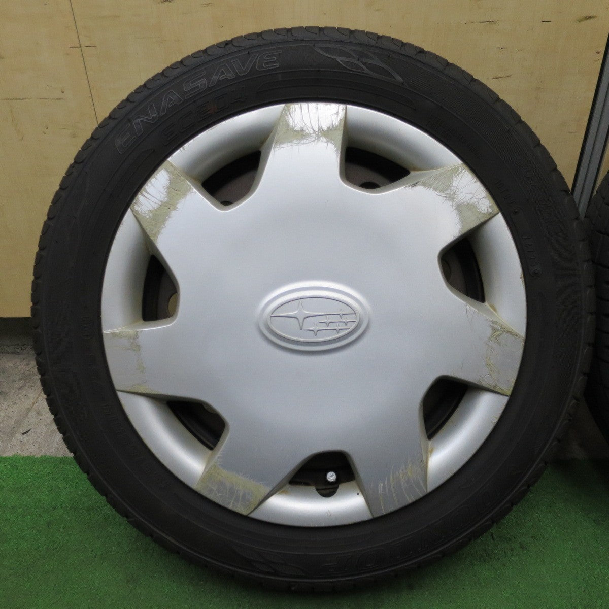 4本価格！23年★スバル ステラ プレオ 等 純正 スチール 155/65R14 ダンロップ エナセーブ EC204 14インチ PCD100/4H★6031805ナノ