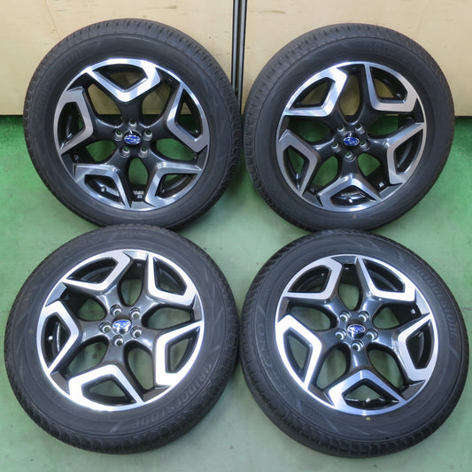 バリ溝！24年！9.5分★スバル XV 純正 225/55R18 ブリヂストン レグノ GRV2 18インチ PCD100/5H★6051815イノ
