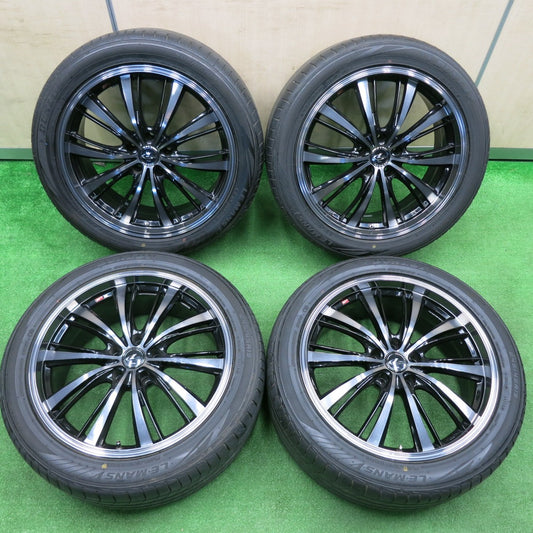 [送料無料] バリ溝！キレイ！9.5分★LEONIS EX 245/45R19 ダンロップ LE MANS V レオニス 19インチ ルマン5 PCD114.3/5H★4112502TNノ