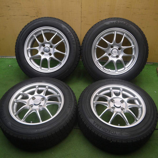 バリ溝 キレイ 9.5分★ENKEI PF01 185/65R15 スタッドレス ヨコハマ アイスガード iG50 プラス エンケイ PCD100/4H★4071706Hス