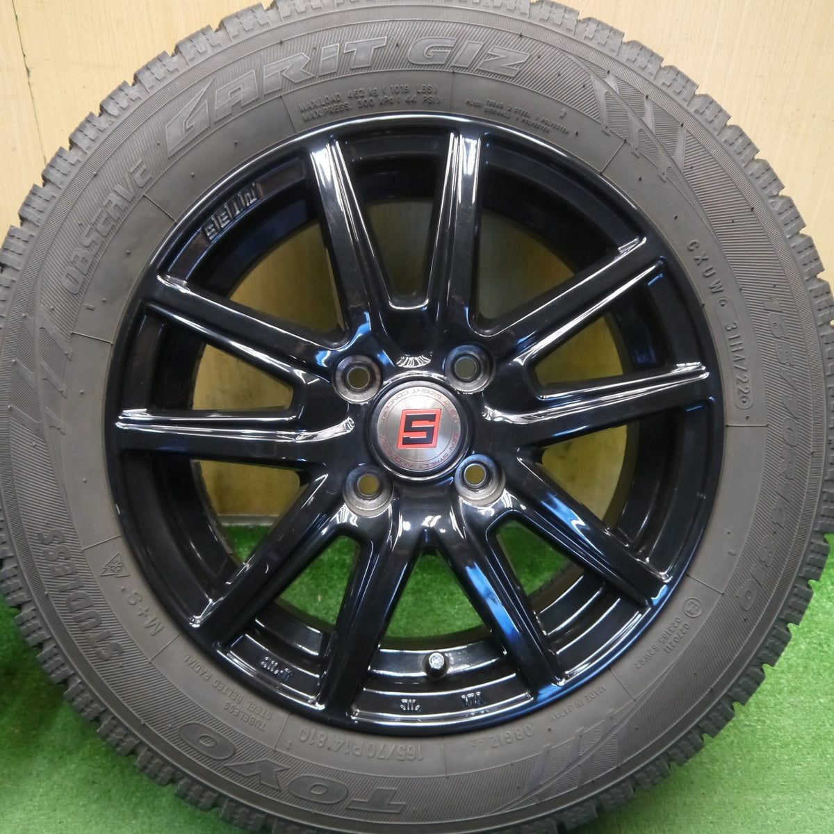 バリ溝！22年！8.5分◎スタッドレス 165/70R14 トーヨー ガリット GIZ GIZ2 SEIN ザイン 14インチ PCD100/4H◎6091601Hス
