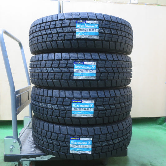 未使用！25年★スタッドレス 195/60R17 グッドイヤー アイスナビ7 タイヤ 17インチ ライズ ロッキー 60系 プリウス 等★6030413イスタ