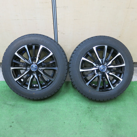 バリ溝！22年！キレイ！9.5分！2本★スタッドレス 165/65R14 グッドイヤー アイスナビ7 SMACK ENKEI 14インチ スマック エンケイ PCD100/4H★5051403ナス