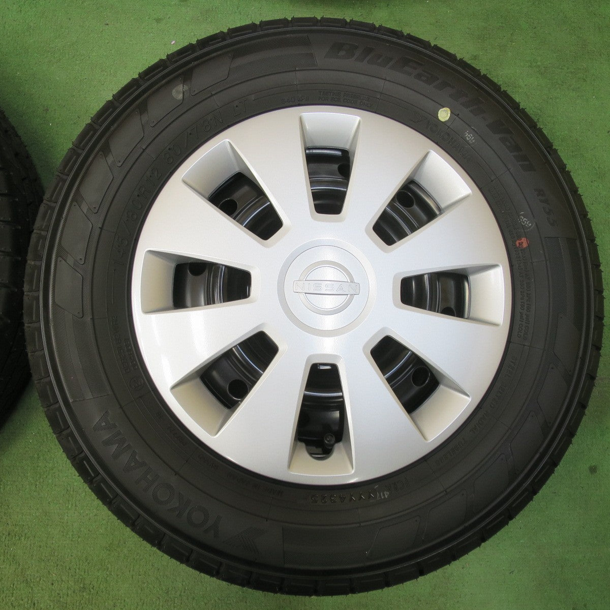 新車外し！25年★日産 クリッパー 純正 スチール 145/80R12 80/78N ヨコハマ BluEarth-Van RY55 12インチ PCD100/4H★5120517イノ
