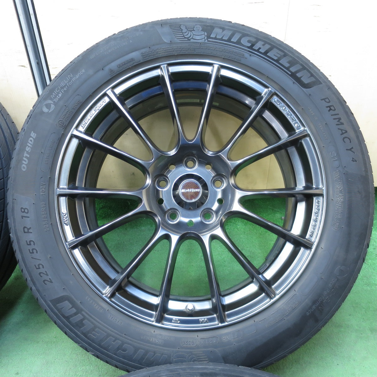 4本価格★wedsSport SA-72R AMF 225/55R18 ミシュラン プライマシー4 18インチ ウェッズスポーツ PCD114.3/5H★5042902AKノ