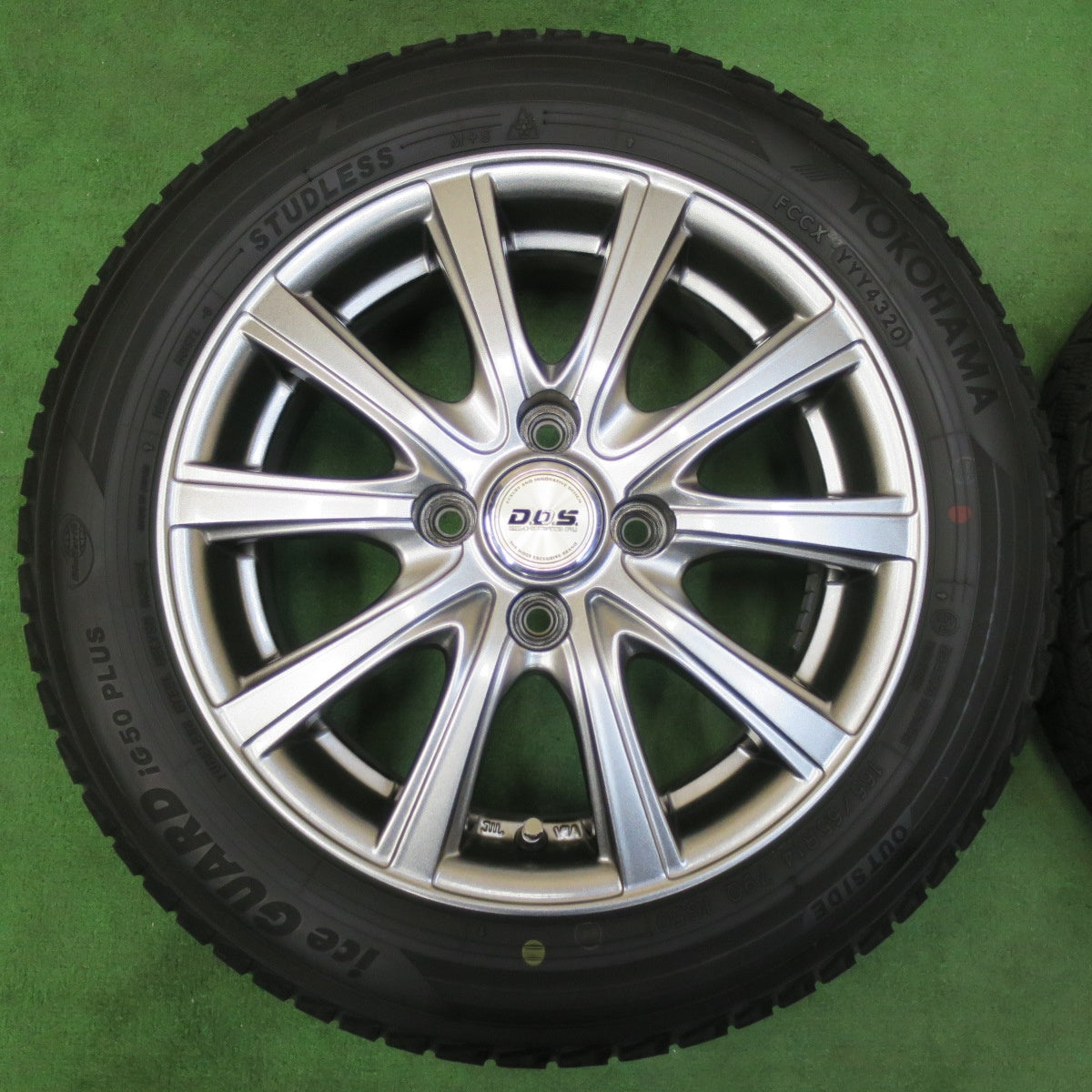 [送料無料] バリ溝！20年！キレイ！9分★スタッドレス 165/65R14 ヨコハマ アイスガード iG50 プラス D.O.S. DOS 14インチ PCD100/4H★4112209イス