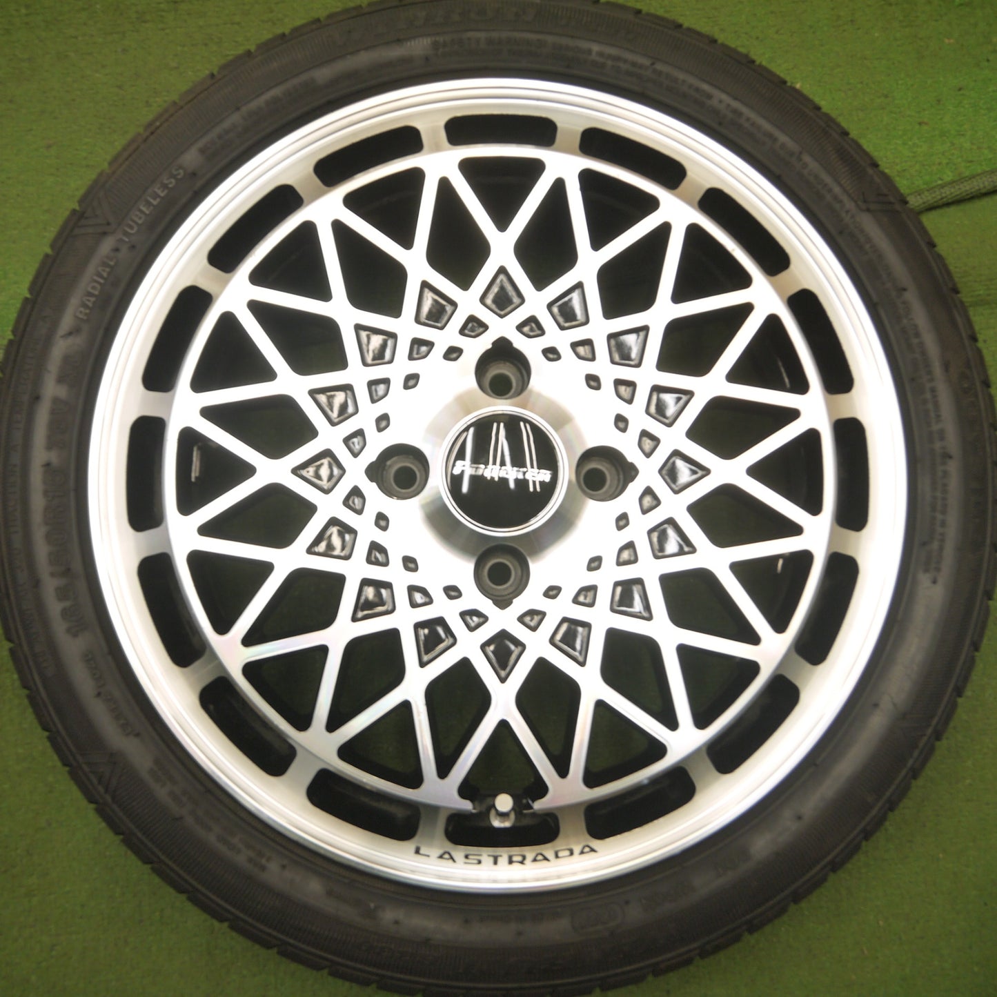 *送料無料* バリ溝！21年！9.5分以上★LA STRADA FOOCKER 165/50R15 ウィンラン R330 ラストラーダ 15インチ PCD100/4H★4060501Hノ