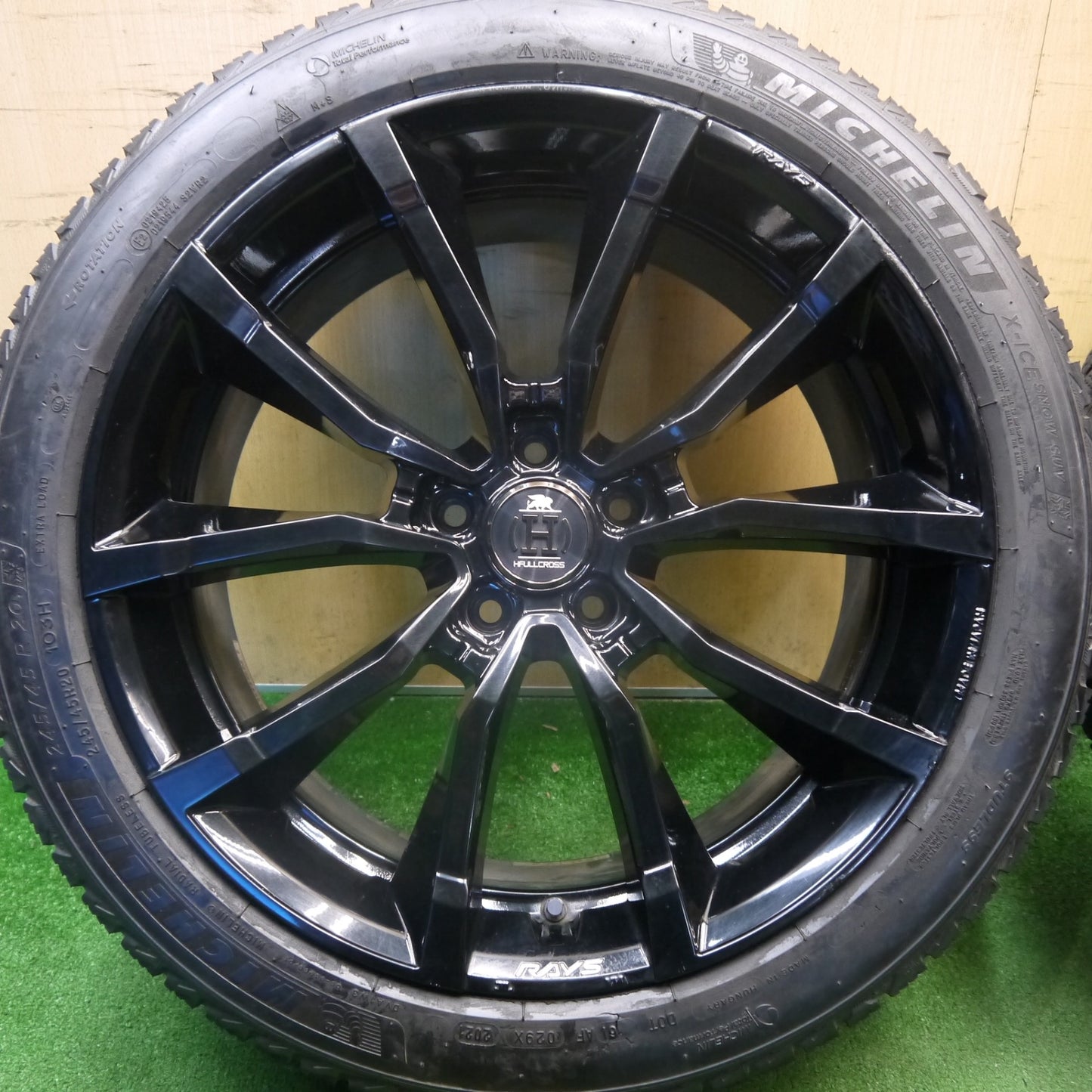 キレイ★RAYS HFULLCROSS HC RV5 245/45R20 スタッドレス ミシュラン X-ICE SNOW SUV 20インチ レイズ フルクロス PCD114.3/5H★6040601Hス