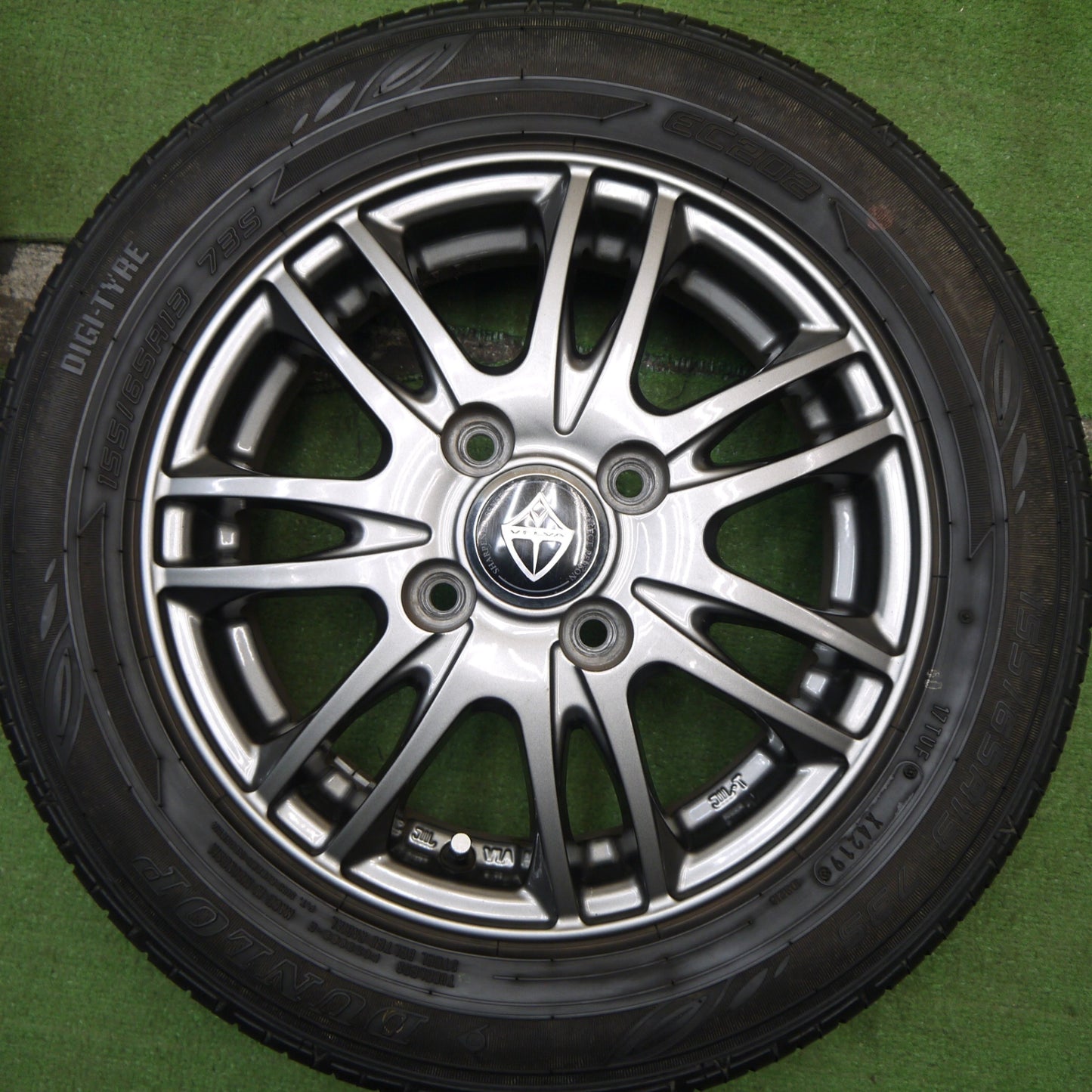 キレイ★155/65R13 ダンロップ EC202 VELVA ヴェルヴァ 13インチ PCD100/4H★5070102Hノ