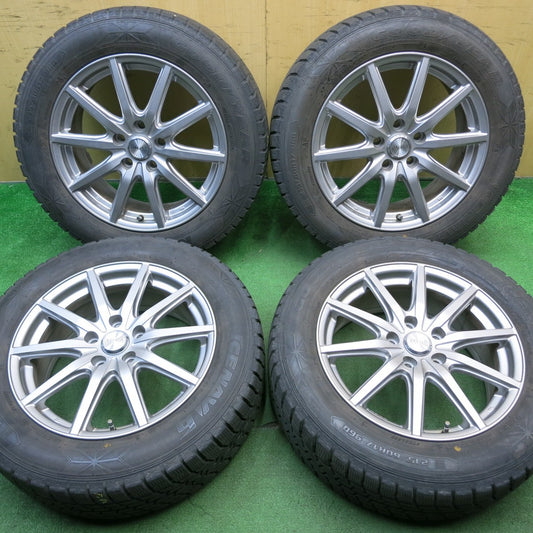 バリ溝！キレイ！9.5分★スタッドレス 215/60R17 グッドイヤー アイスナビ6 AQUA アクア 17インチ PCD114.3/5H★5042801NJス