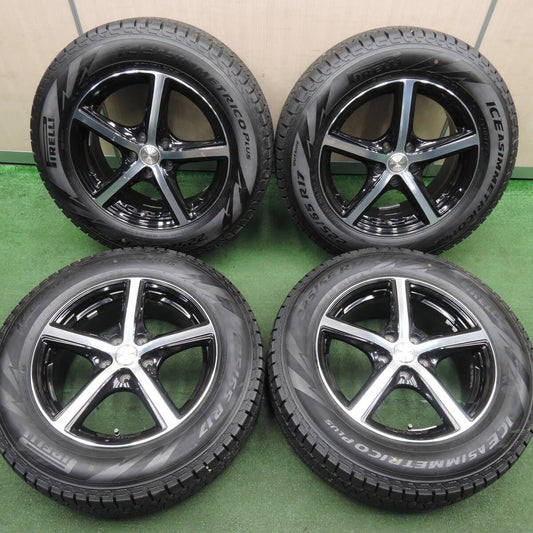 バリ溝！9.5分以上★スタッドレス 225/65R17 ピレリ アイスアシンメトリコ プラス EuroSpeed MANARAY PCD114.3/5H★3122919HAス