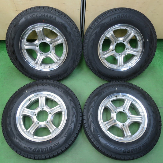 バリ溝！21年！9.5分★ジムニー 185/85R16 105/103L スタッドレス ヨコハマ アイスガード G075 社外 アルミ 16インチ PCD139.7/5H★5032702イス