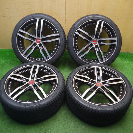 [送料無料] タイヤ未使用！23年★Shallen XF-55 モノブロック 共豊 AME 225/40R18 ミネルバ オールシーズン マスター シャレン 18インチ PCD114.3/5H★5012103Hノ