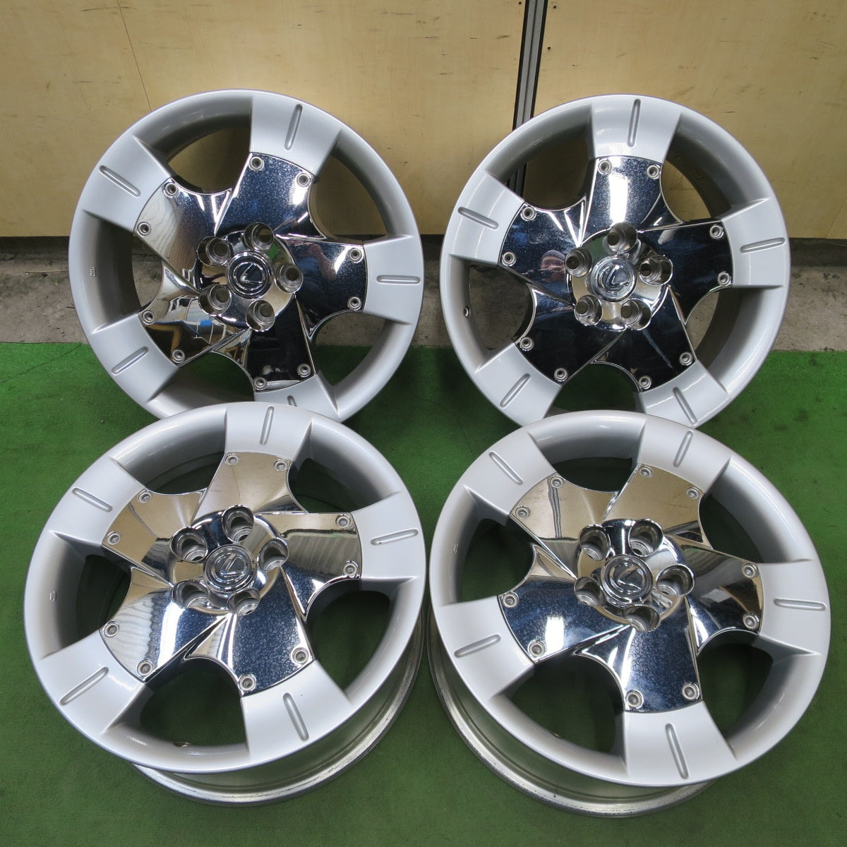4本価格！付属品付き◎レクサス SC 430 トヨタ UZZ40 ソアラ 純正 ホイール 18インチ 18×8JJ PCD114.3/5H◎6092801NGホ
