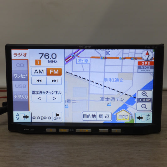 [送料無料] ★富士通テン イクリプス ECLIPSE メモリーナビゲーション AVN112M[7]★