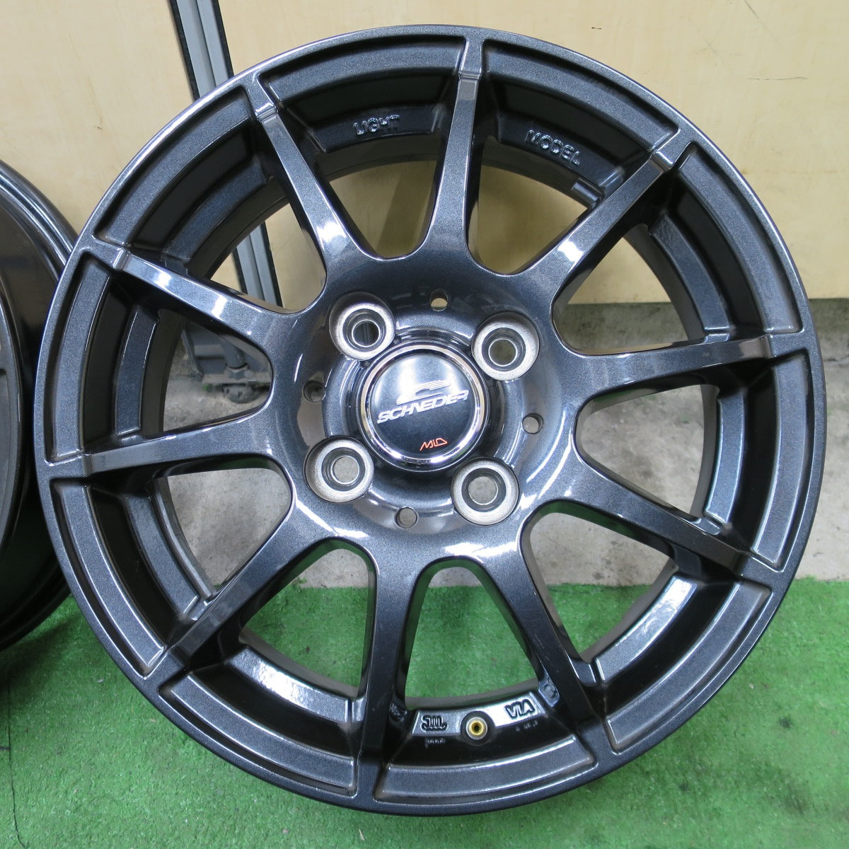 4本価格★SCHNEIDER MiD 14インチ ホイール シュナイダー 14×4.5J PCD100/4H★6042704NGホ